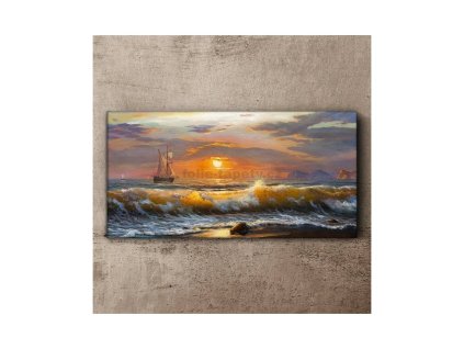 46935 obraz na platne zapad slunce 100 x 50 cm