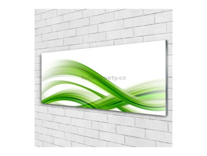 41451 obraz na skle abstrakt zeleny 120 x 60 cm