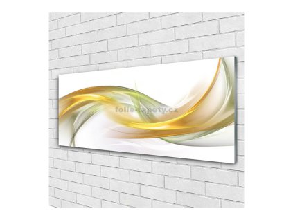 41706 obraz na skle abstrakt zluty 120 x 60 cm