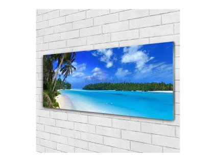 41493 obraz na skle more 120 x 60 cm