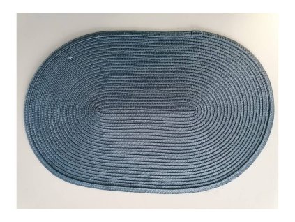 46161 3 prostirani na stul tkane ovalne modre