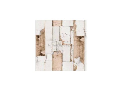 Renovace dveří fólie laťky bílohnědé dřevo šíře 67,5cm x 2,1m - dekor 557