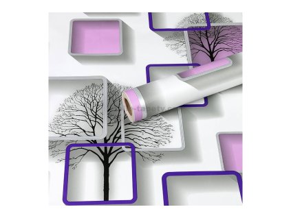 Samolepící fólie stromy fialové 45 cm x 10 m