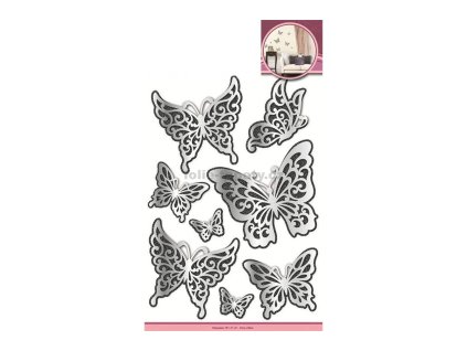 31632 samolepici pokojova dekorace zrcadlova motyli