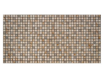 44367 wall art decor pvc obkladove 3d panely mozaika hneda s ornamety