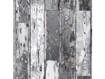 Samolepící fólie dřevo Staré bíločerné 67,5cm x 15m