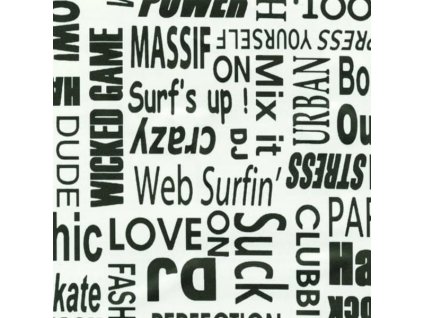 Samolepící fólie Text 67,5cm x 15m