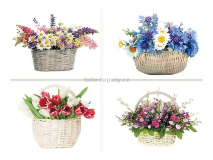 46470 staticka okenni folie kvety v kosiku