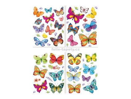 46473 staticka okenni folie barevni motyli