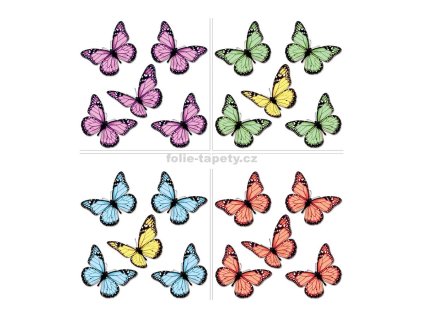 46482 staticka okenni folie glitry motyli