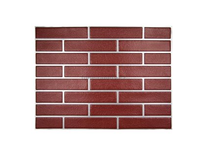41352 3d pvc obkladovy panel cihla velka cervena seda spara vyrazna