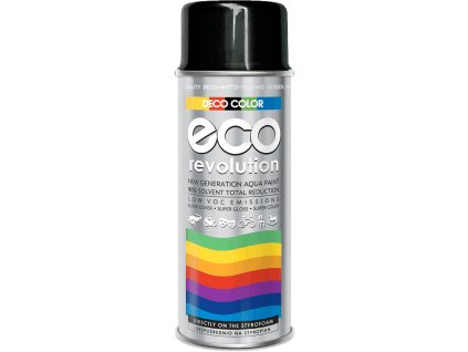 Barva ve spreji akrylová jednobarevná ECO lesklá RAL 9005 černá