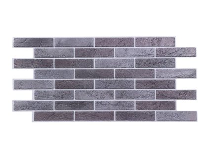 44415 wall art decor pvc obkladove 3d panely cihla seda s bilou sparou