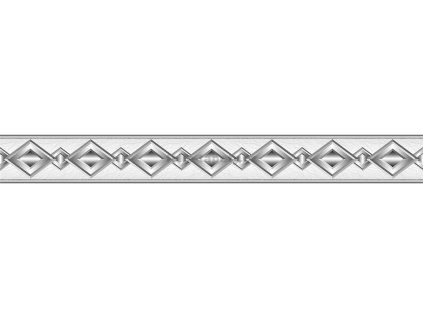 44217 bordura na zed samolepici ornamenty kosoctverec sedy