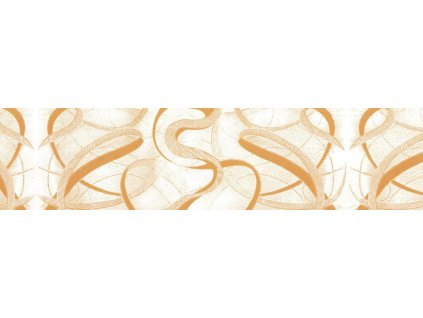 Bordura na zeď, samolepicí abstrakt oranžový