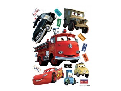 35208 dekorace na zed cars hasici