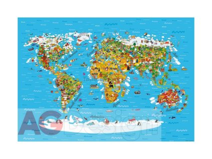 31635 fototapeta ctyrdilna mapa sveta