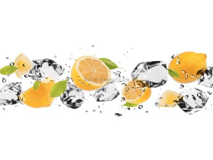 37713 fototapeta samolepici do kuchyne citrony ve vode