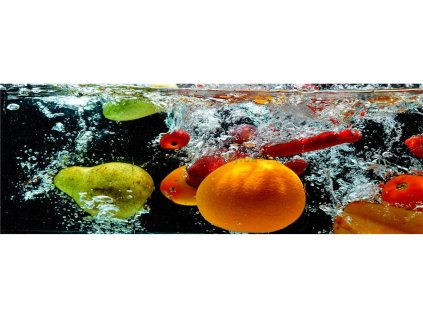 38028 fototapeta samolepici do kuchyne ovoce ve vode