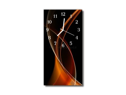 Nástěnné hodiny obrazové na skle - Abstrakt V