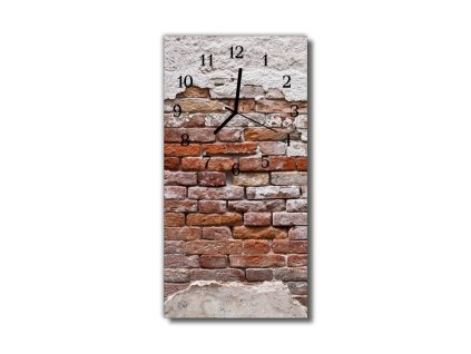 Nástěnné hodiny obrazové na skle - Cihly