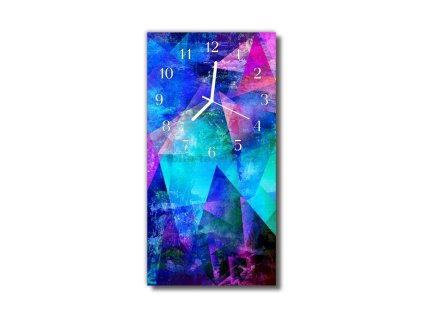 Nástěnné hodiny obrazové na skle - Design barevný