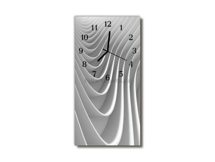 Nástěnné hodiny obrazové na skle - Design bílý