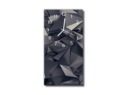 Nástěnné hodiny obrazové na skle - Design černý I