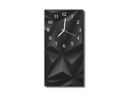 Nástěnné hodiny obrazové na skle - Design černý II