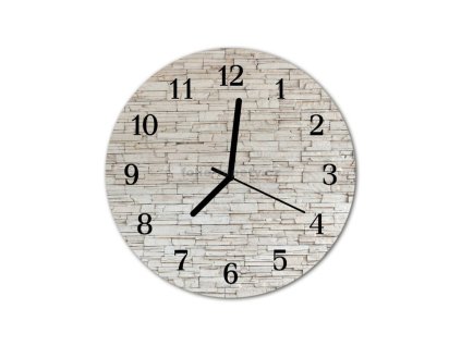 Nástěnné hodiny obrazové na skle - Kámen