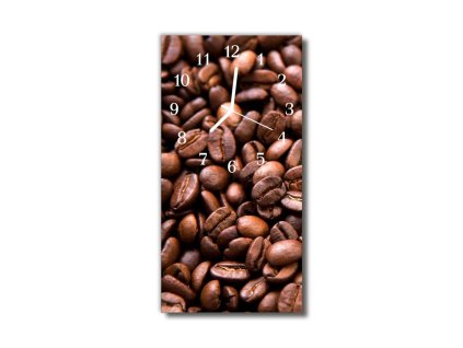 Nástěnné hodiny obrazové na skle - Káva