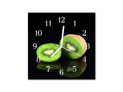 Nástěnné hodiny obrazové na skle - Kiwi