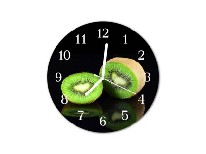 Nástěnné hodiny obrazové na skle - Kiwi