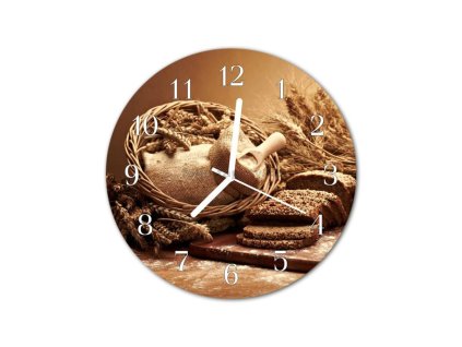 Nástěnné hodiny obrazové na skle - Klasy