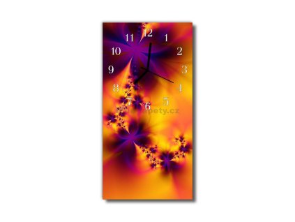 Nástěnné hodiny obrazové na skle - Květinový sen