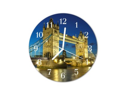 Nástěnné hodiny obrazové na skle - Londýnský most