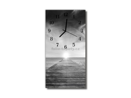 Nástěnné hodiny obrazové na skle - Molo