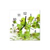 Nástěnné hodiny obrazové na skle - Orchidej zelená