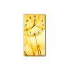 Nástěnné hodiny obrazové na skle - Pampelišky žluté
