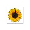 Nástěnné hodiny obrazové na skle - Slunečnice I