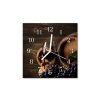 Nástěnné hodiny obrazové na skle - Sudy s vínem