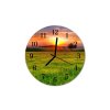 Nástěnné hodiny obrazové na skle - Západ slunce II