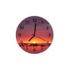 Nástěnné hodiny obrazové na skle - Západ slunce III