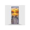40110 samolepici fototapeta zapad slunce a molo 70 x 210cm