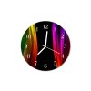 Nástěnné hodiny obrazové na skle - Abstrakt barevná duha