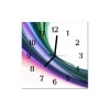 Nástěnné hodiny obrazové na skle - Abstrakt různobarevný