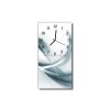 Nástěnné hodiny obrazové na skle - Abstrakt šedý
