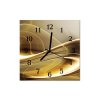 Nástěnné hodiny obrazové na skle - Abstrakt zlatý