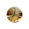 Nástěnné hodiny obrazové na skle - Abstrakt zlatý
