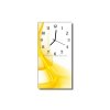 Nástěnné hodiny obrazové na skle - Abstrakt žlutý II